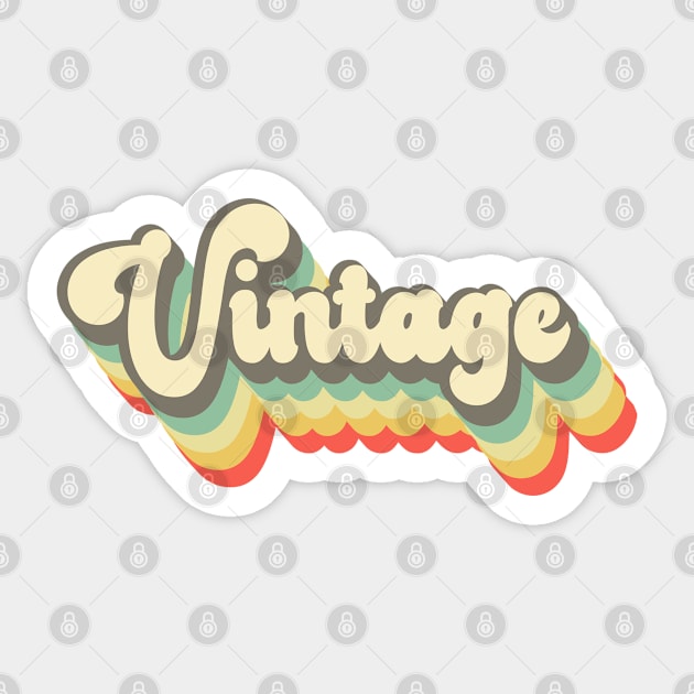 vintage Retro Sticker by FIFTY CLOTH